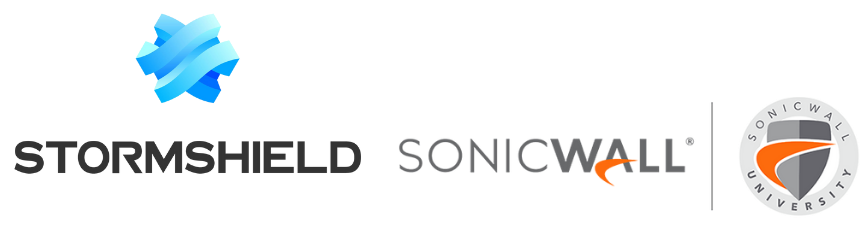 Logo stormshield et sonicwall firewall